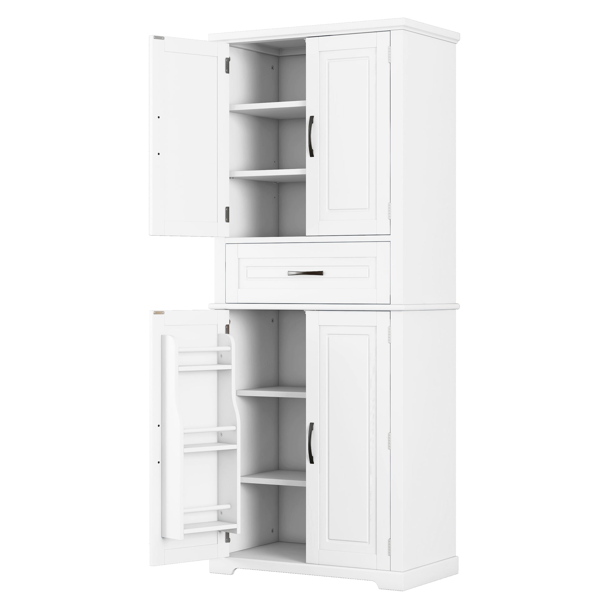 Bathroom Storage Cabinet With Multi Functional Storage Space, Drawer With Slide Rails, Adjustable Shelf, White White Mdf