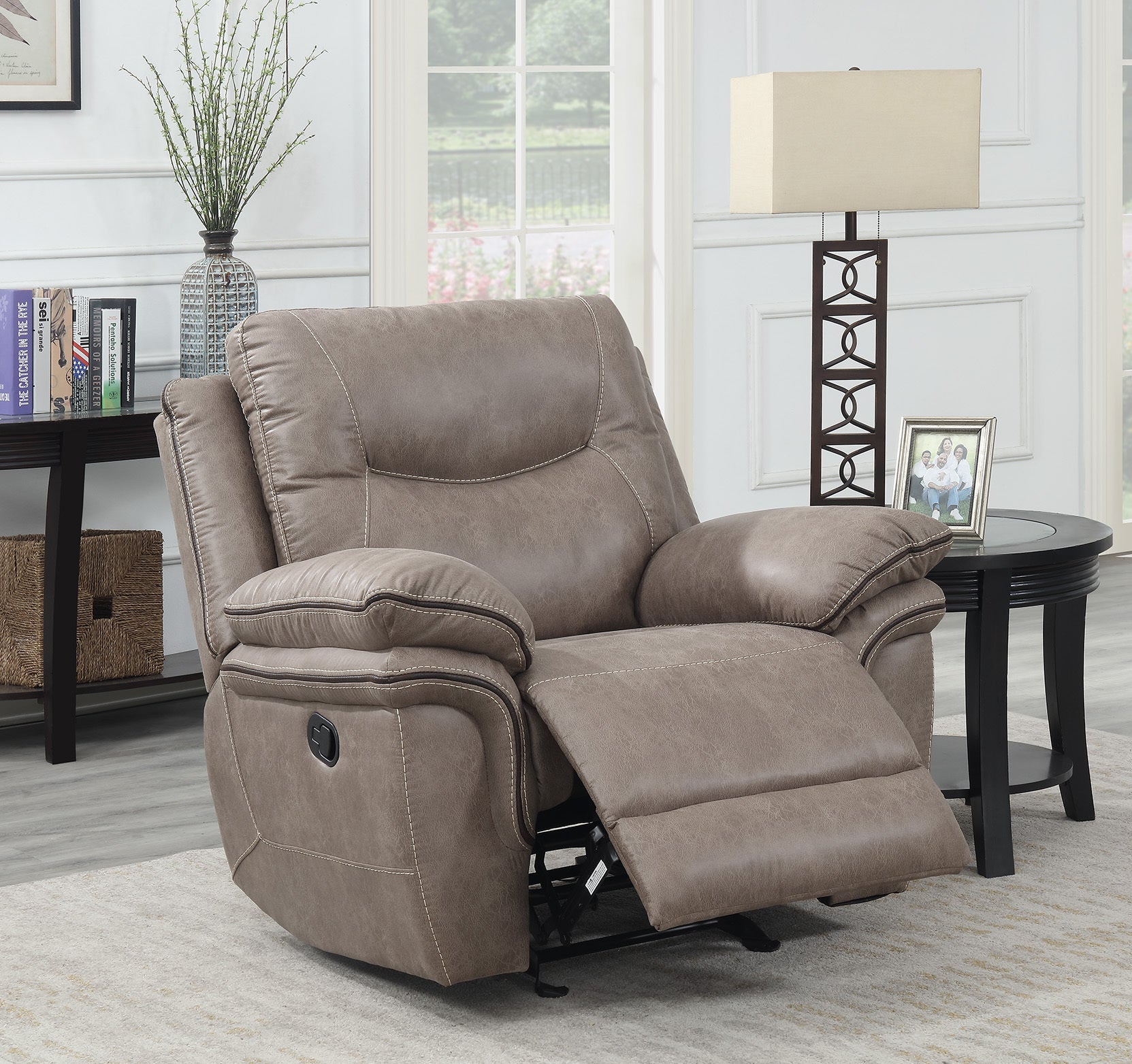 Isabella 3 Piece Living Room Set Sofa, Loveseat And Chair Sand Light Brown Faux Leather