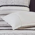 Cotton Printed Comforter Set With Trims Black White Full Queen Queen White Black Cotton