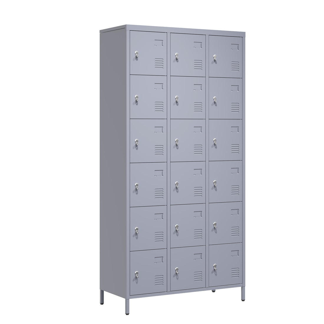 18 Door 72"H Metal Lockers With Lock For Employees,Storage Locker Cabinet For Home Gym Office School Garage,Easy Assembly,Gray 5 Or More Spaces Gray Primary Living Space Door Locks Modern Metal
