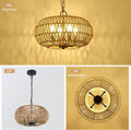 Farmhouse Rattan Pendant Lights, 15.7