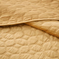 3 Piece Velvet Quilt Set Mustard Full Queen Full Mustard Cotton