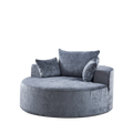 55''L Chenille Sponge Single Sofa,No Assembly Required,Fluffy Modern Sleeper Chair For Living Room, Bedroom, Lounge And Projection Room Not A Swivel Chair. Grey Foam Chenille 1 Seat