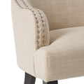 Arm Chair Light Beige Fabric