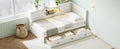 L Shaped Bed Frame With Drawer And And Bookcase,Corner Bed Wooden Captain Bed With Led Downlight And Usb Port For Small Room,Bedroom, Guest Room, Twin Size, White Box Spring Not Required Twin White Wood Bedroom Mid Century Modern,Modern Pine Bed Frame