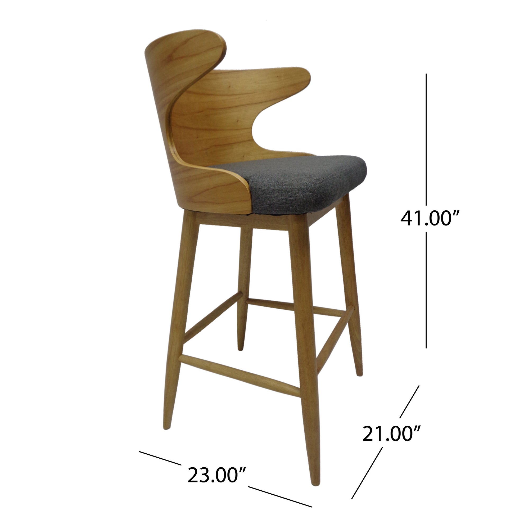 Bar Chair Charcoal Fabric