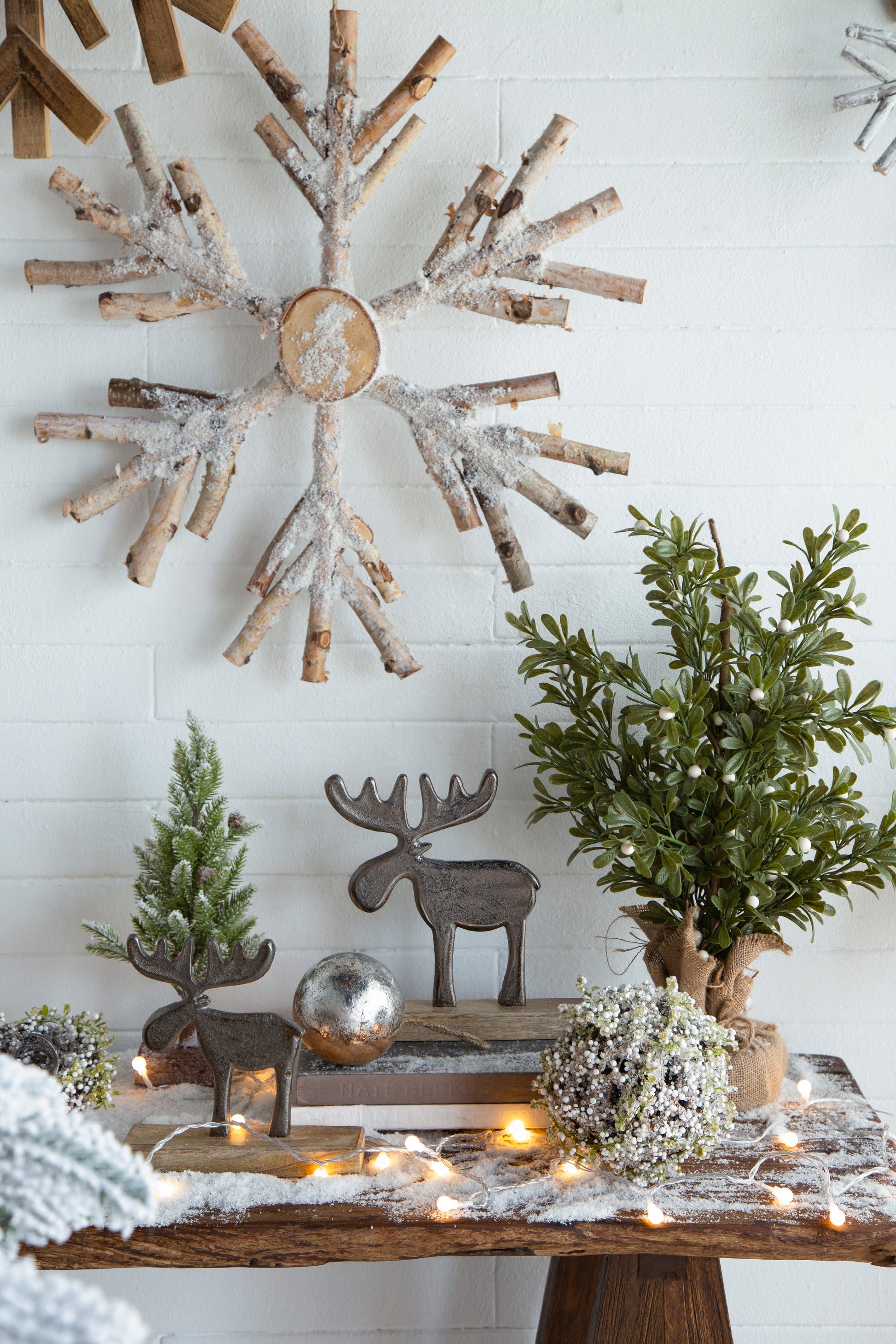 D4" Christmas Ball Ornaments, Wood Decorative Hanging Ball Christmas Tree Ornaments For Holiday Party Decorations, Set Of 4 Brown Wood