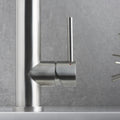 Dax Single Handle Pull Down Kitchen Faucet Brushed Finish Steel Gray Stainless Steel