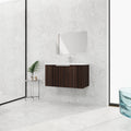 36 Inch Bathroom Cabinet With Resin Sink,Soft Close Doors,Float Mounting Design Silver Brown Stripe Bathroom Modern Plywood Plywood