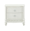 Dorothy Nightstand W 2 Drawers, Ivory Finish Bd02266 Ivory Wood
