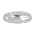 Modern Acrylic Ceiling Fan Light With Remote Control, Dimmable Led Chandelier, 6 Speed Adjustable, Quiet Motor, Flush Mount Design For Living Room, Bedroom, Dining Room White Abs Acrylic