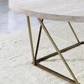 Rowan Faux Marble Top Coffee Table Gray Gray Wood