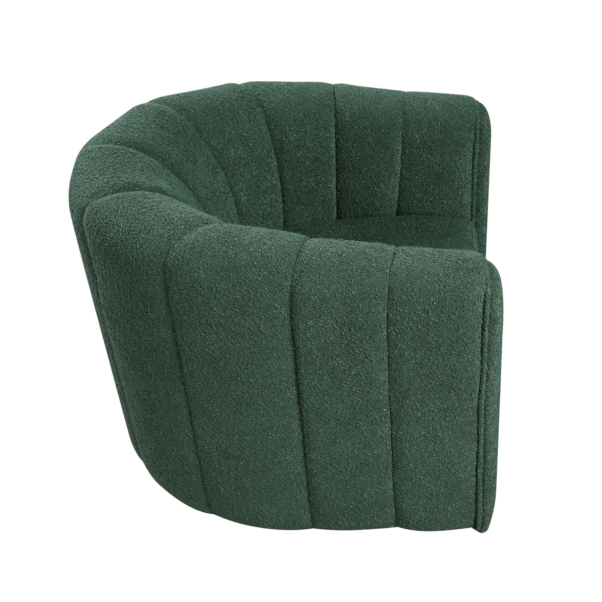 Modern Contemporary Swivel Chair With Ottoman Green Boucle Fabric Upholstery Solid Wood Living Room Furniture Green Primary Living Space Contemporary,Modern Plywood,Solid Wood