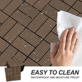 Wood Plastic Composite Deck Tiles Set Of 20Pcs, Composite Decking Resist Rust, Water, Weather, Indoor&Outdoor, Diy Interlocking Decking Tiles, Floor Tile,Durable, 12X12In Light Coffee Light Coffee Modern Plastic Wood Plastic