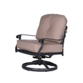 Club Swivel Chairs With Cushion, Quality Outdoor Patio Furniture Gunmetal Aluminium