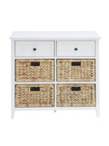Flavius White Finish Console Cabinet White Synthetic Wood