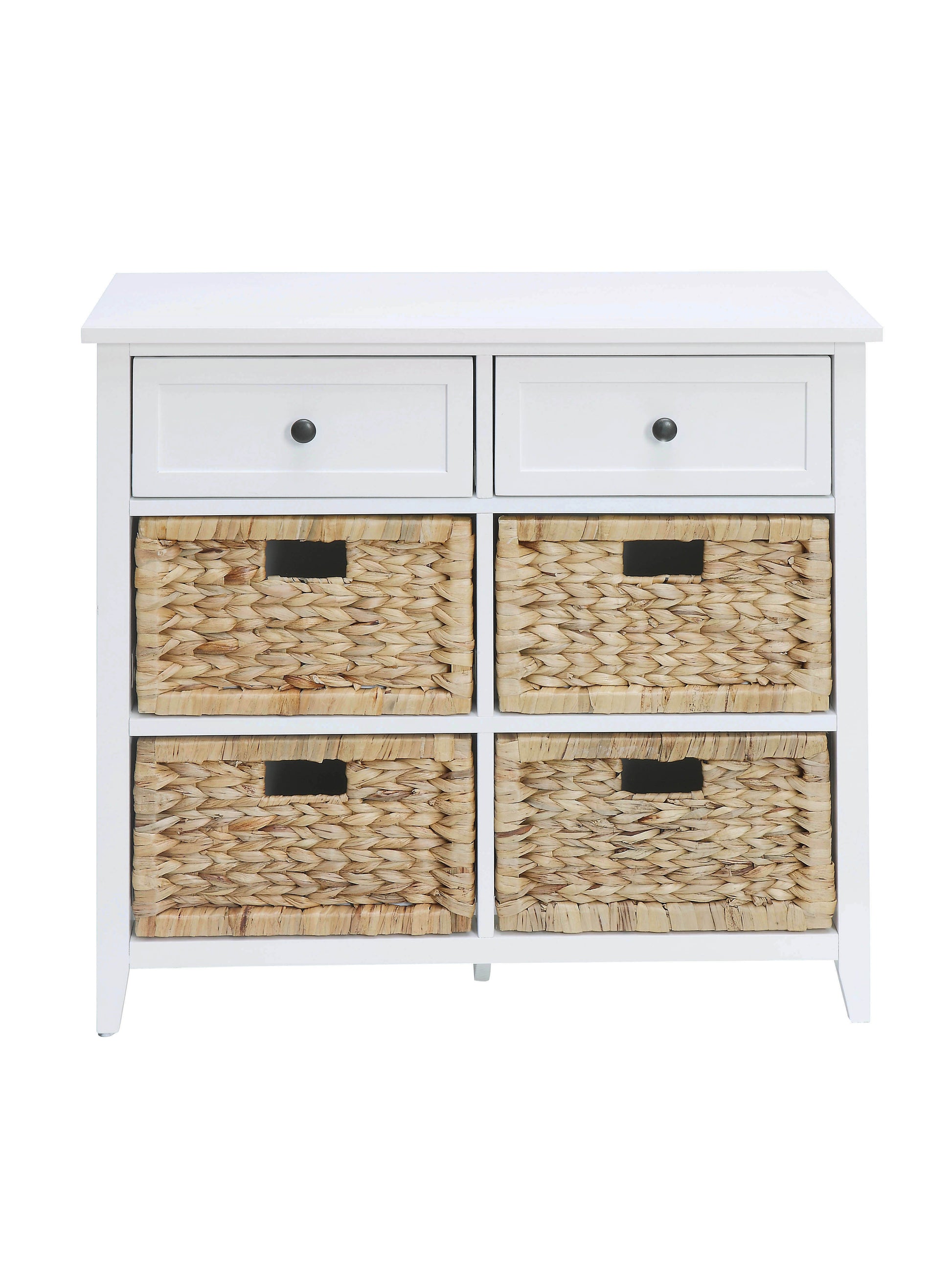 Flavius White Finish Console Cabinet White Synthetic Wood