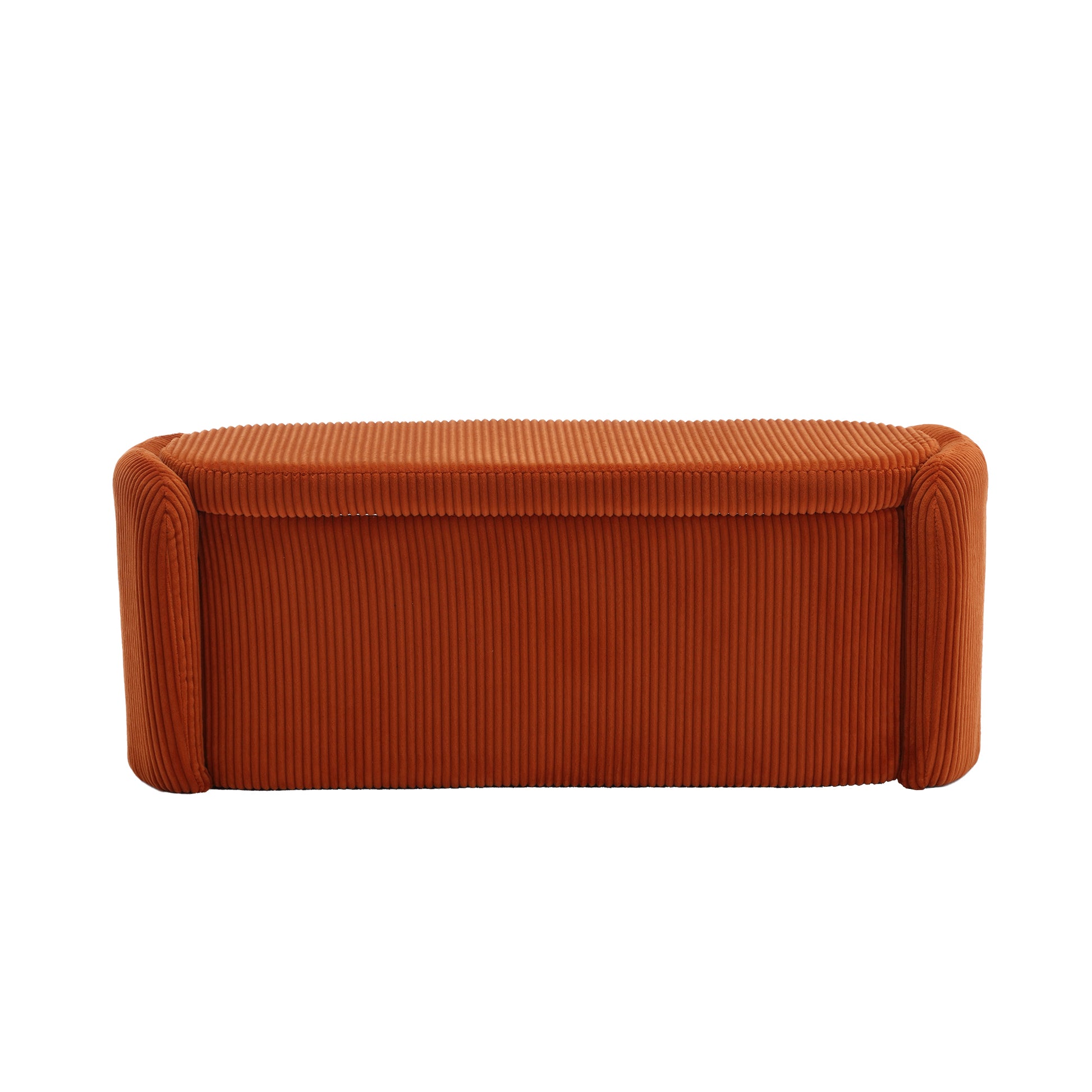 Coolmore Storage Ottoman,Bedroom End Bench,Upholstered Fabric Storage Ottoman With Safety Hinge, Entryway Padded Footstool, Ottoman Bench For Living Room & Bedroom Orange Orange Foam Velvet