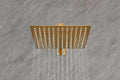 Wall Mounted Shower System In Brushed Gold With Shower Head, Handheld Shower, 3 Body Jets Brushed Gold Modern Brass Brass