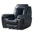 Clark Blanche Black Velvet Power Recliner With Led Black Fabric