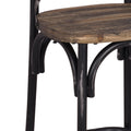 Zaire Antique Black & Antique Oak Finish Bar Chair Black,Oak Metal,Wood