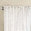 Sheer Embroidered Window Curtain Only 1 Pc Panel White Polyester