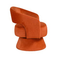 Modern Luxury Swivel Accent Chair 1Pc Orange Velvet Upholstery Solid Wood Stylish Home Furniture Orange Primary Living Space Luxury,Modern Plywood,Solid Wood
