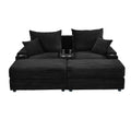 Seat Black Black Plywood 2 Seat