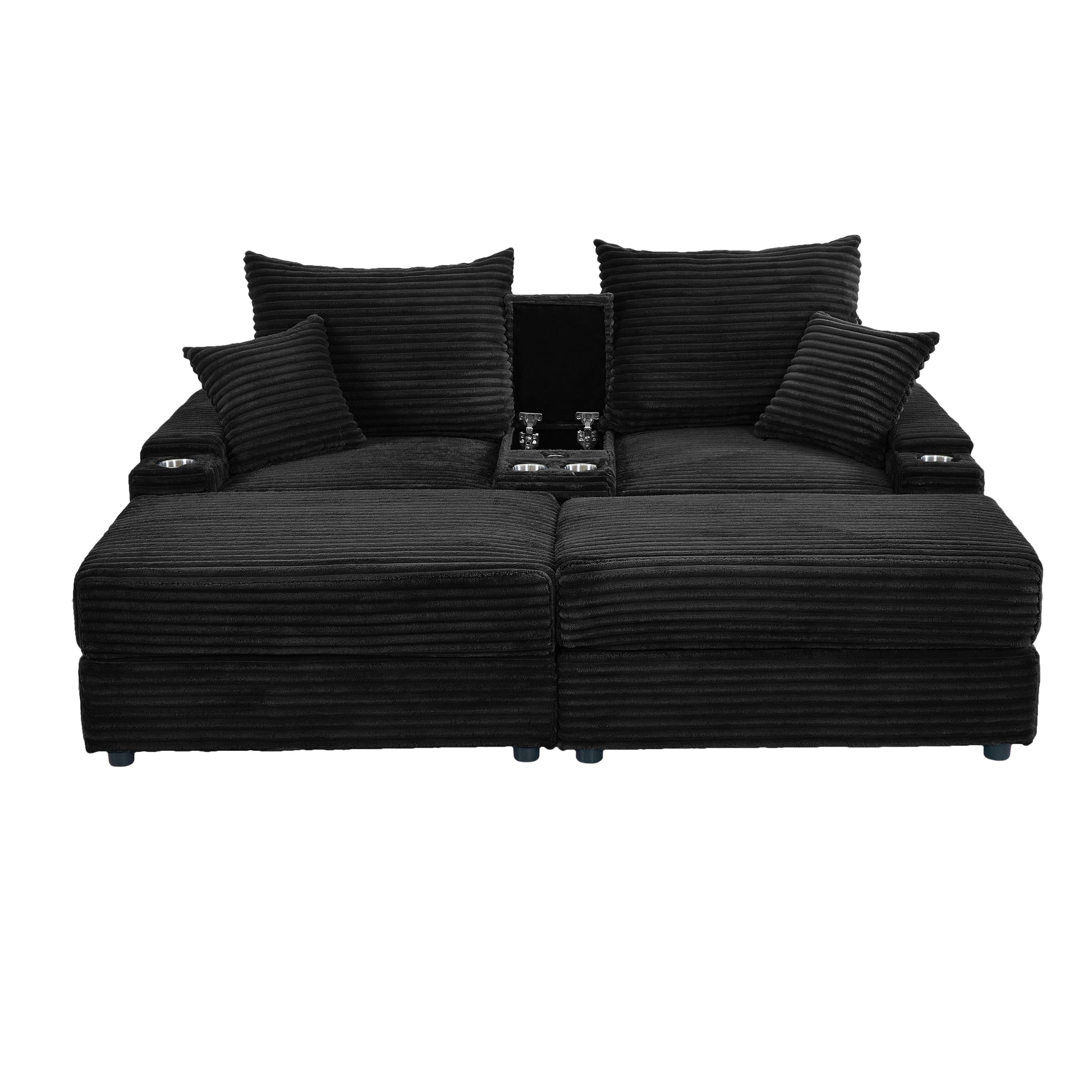 Seat Black Black Plywood 2 Seat