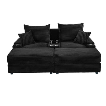 Seat Black Black Plywood 2 Seat