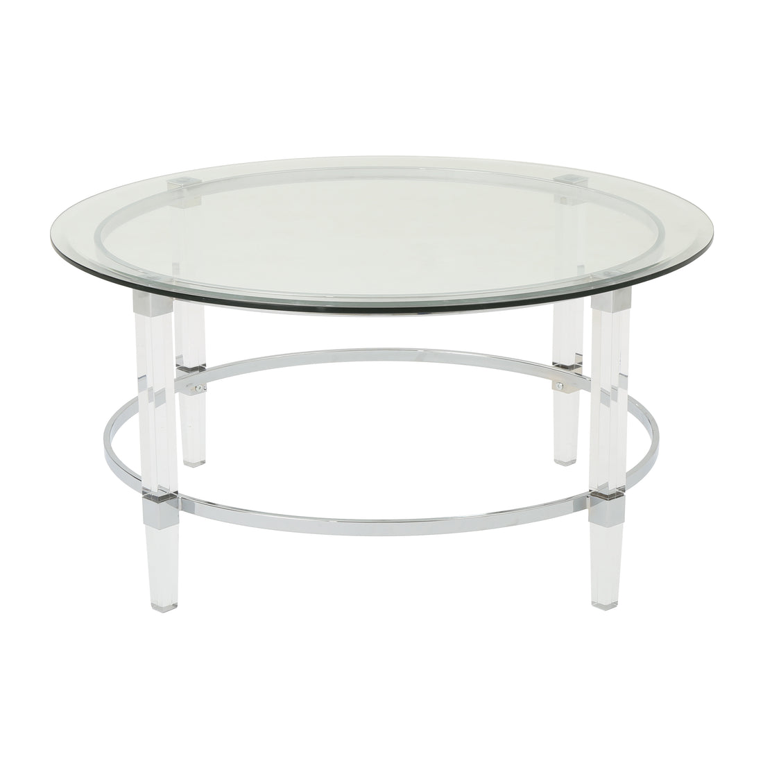 Round Coffee Table Clear Glass