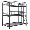 Furniture Triple Bunk Bed, Twin Twin Twin, Black Twin Black Metal