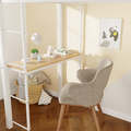 Twin Size Metal Loft Bed With Built In Wardrobe, Desk And Shelves, Black Expected Arrival Time: 9.3 Box Spring Not Required Twin White Metal Mdf Metal