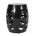 Metal End Table Large Black Iron