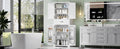Bathroom Storage Cabinet With Multi Functional Storage Space, Drawer With Slide Rails, Adjustable Shelf, White White Mdf