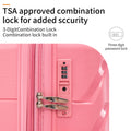 Pp Luggage Sets 3 Piece 20 24 28 , Expandable Carry On Luggage With Tsa Lock Airline Approved, Pp Materials Hard Shell And Lightweight Suitcase With Spinner Wheels Pink Pink Polypropylene