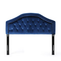 Queen&Full Sized Headboard Queen Navy Blue Velvet