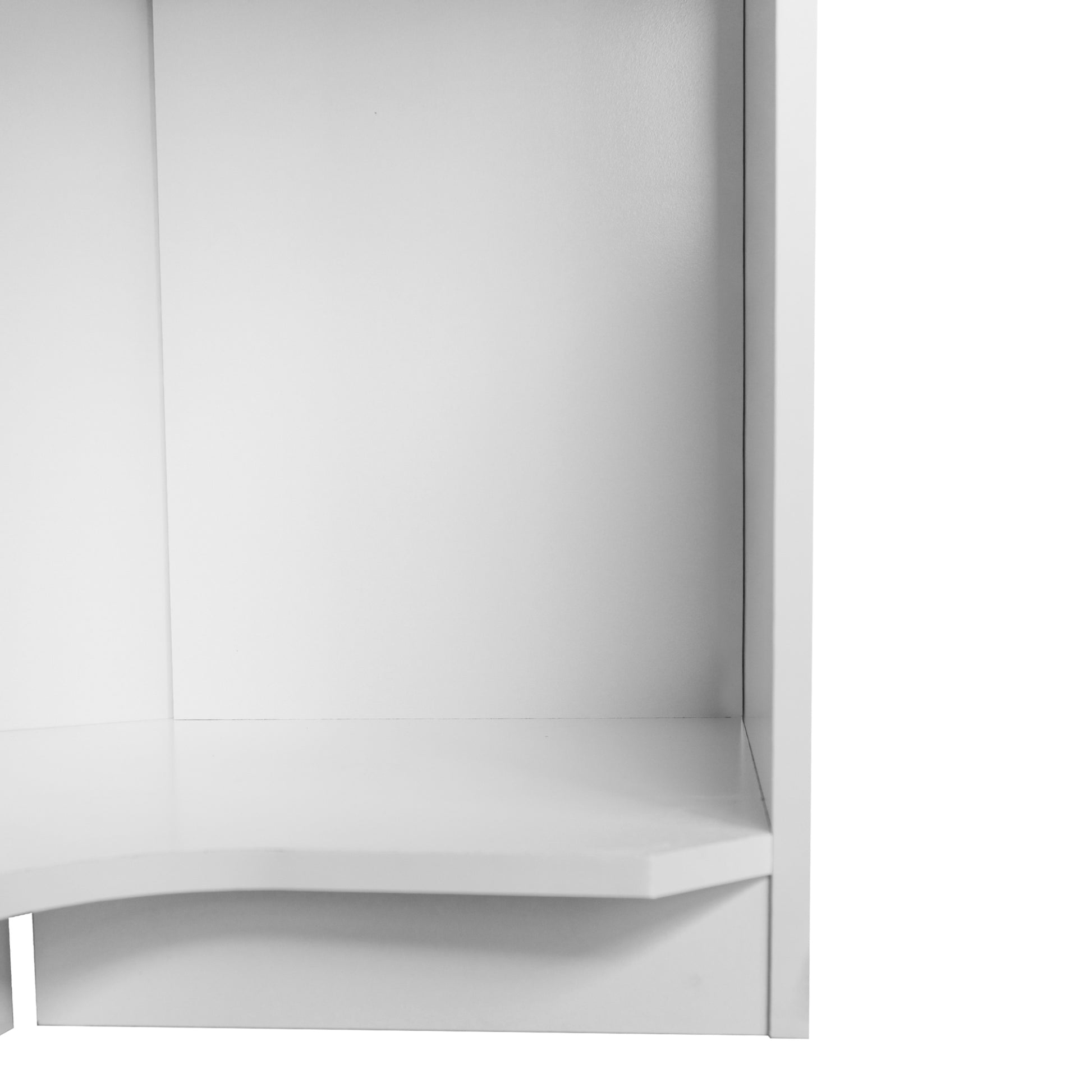 Polygon Corner Wardrobe, White White Particle Board