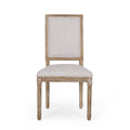 Dining Chair Light Grey Fabric