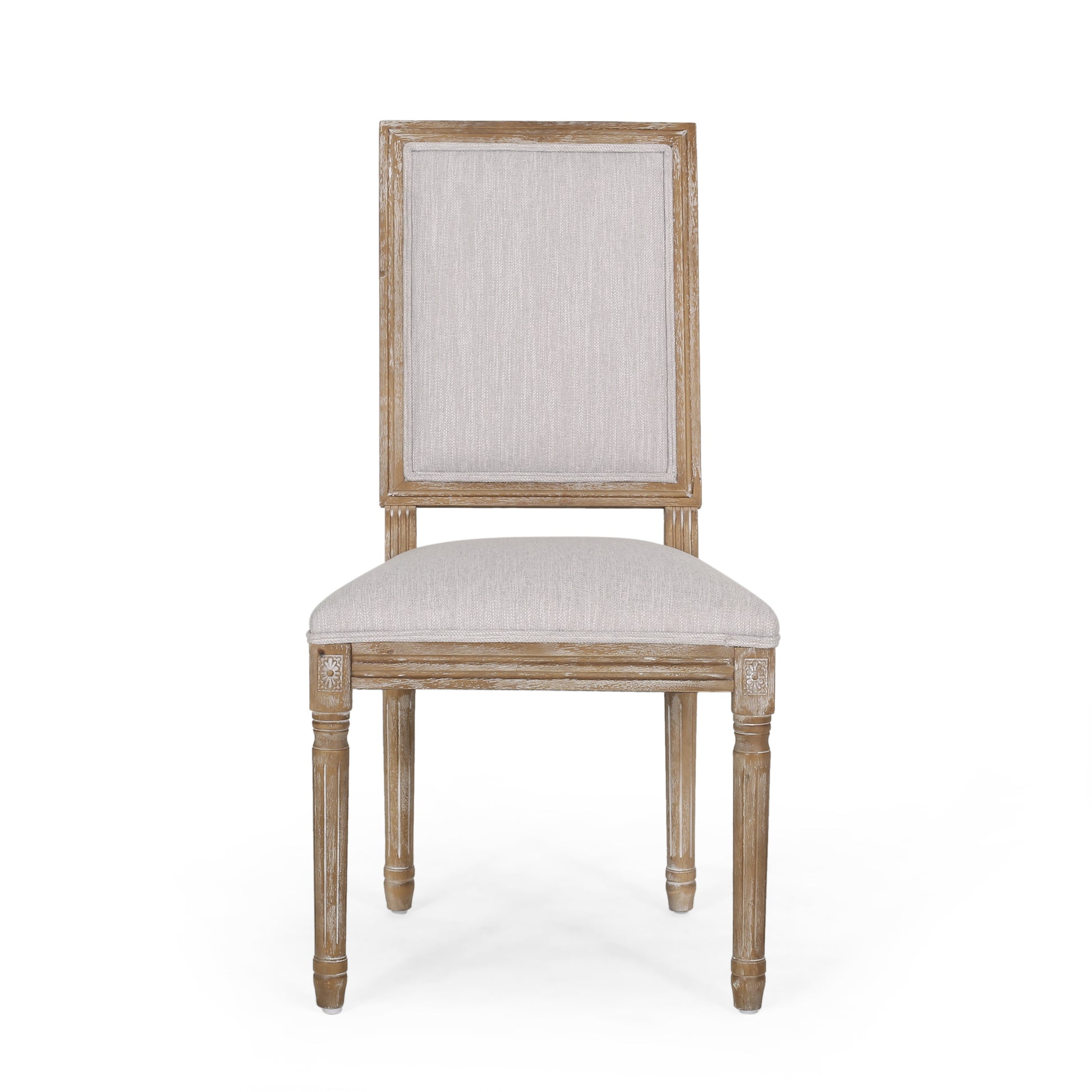 Dining Chair Light Grey Fabric