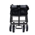 Minimeetall Strap Collapsible Foldable Wagon Cart With Strapping System, Beach Wagonutility Cartutility Wagon Grocery Cart For Camping Shopping Sports Gardeing Fishing Supports 225Lbs Black Black