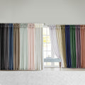 Twist Tab Lined Window Curtain Panel Dusty Aqua Polyester