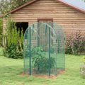 Outsunny 4' X 4' Crop Cage, Plant Protection Tent With Zippered Door And Galvanized Steel Frame, Fruit Cage Netting Cover For Garden, Yard, Lawn, Green Green Steel