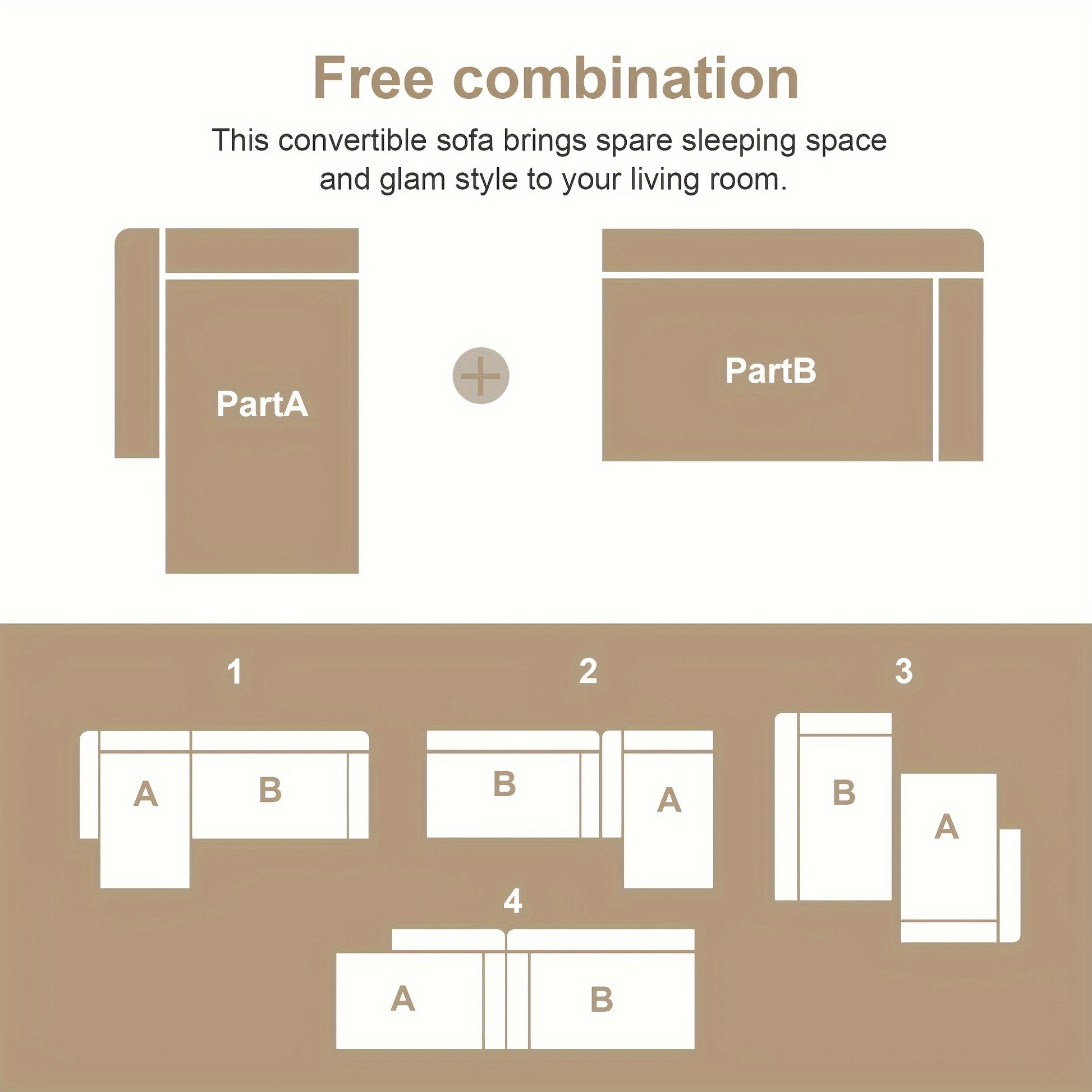 99*69" Modular Sectional Living Room Sofa Set, Modern Minimalist Style Couch, Upholstered Sleeper Sofa For Living Room, Bedroom, 2 Pc Free Combination, Installation Free Sofa, L Shape, Grey Grey Primary Living Space Soft Minimalist,Modern Foam Spring 4