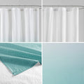 Ombre Printed Seersucker Shower Curtain Aqua 72X72