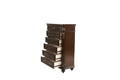 Antique Cherry Antique Walnut Wooden 1Pc Chest Of Drawers Storage Bedroom Furniture Unique Design Walnut Bedroom American Traditional,Traditional,Vintage Particle Board Mdf