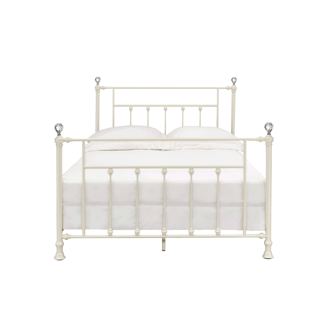 Comet White Finish Full Bed White Metal