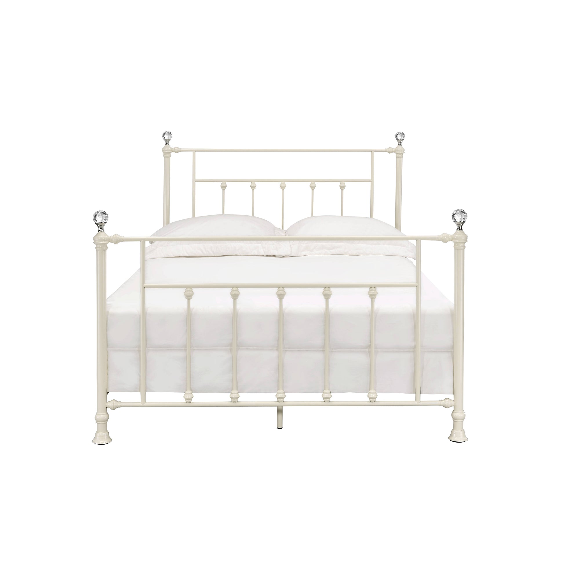 Comet White Finish Full Bed White Metal