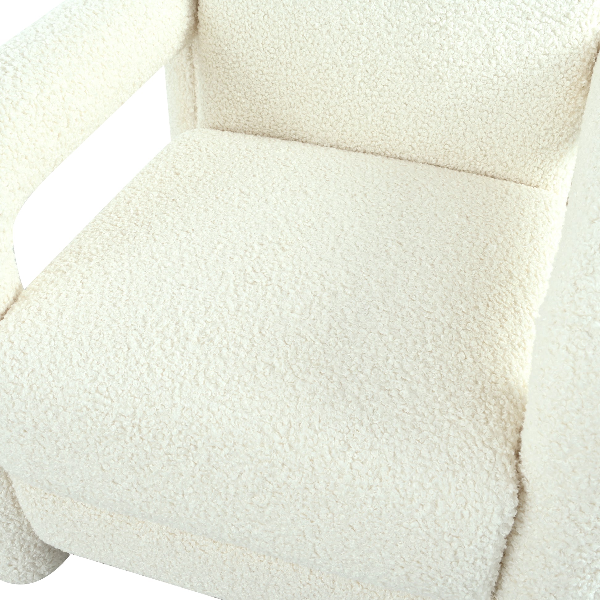 31.25" Push Back Recliner Armchair Upholstered Recliner Chair Single Sofa With Adjustable Backrest For Living Room, Beige Beige Teddy