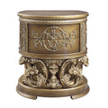 Brown And Gold 2 Drawer Nightstand Brown Gold 2 Drawers Bedroom Rectangle Glam Felt Lined Drawers Wood Plastic